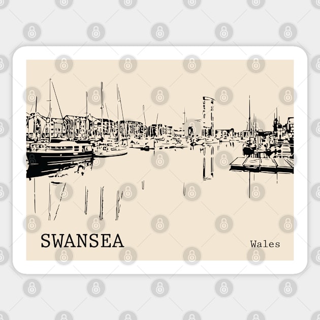 Swansea Wales Sticker by Lakeric